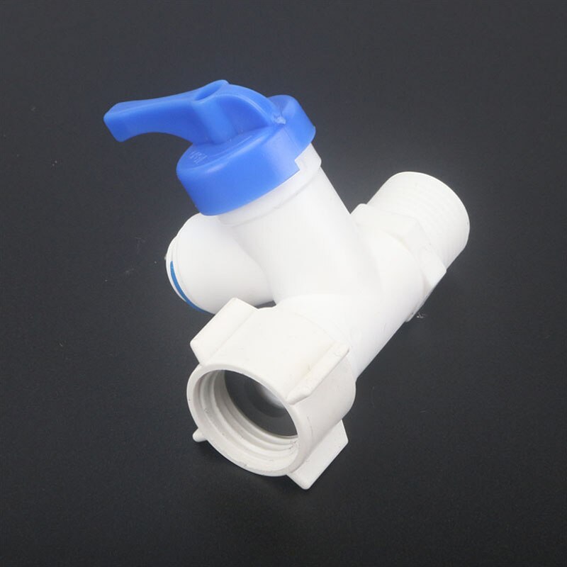 Reverse Osmosis RO Feed Tee Plastic Ball Valve 1/4&quot; 3/8&quot; Hose Quick Coupling 1/2&quot; Male 3 Way Faucet Water Purifier Tap Connector
