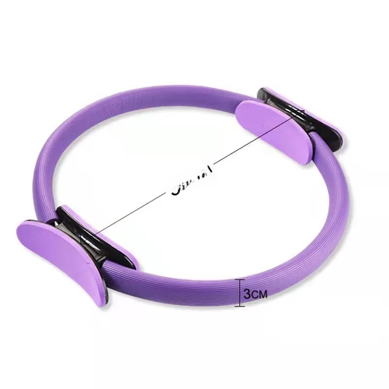 Pilates Ring Yoga Fitness Leg Slimming Magic Circle Crescent Handle Body Shaping Multifunctional Clamp Leg Device: Blue