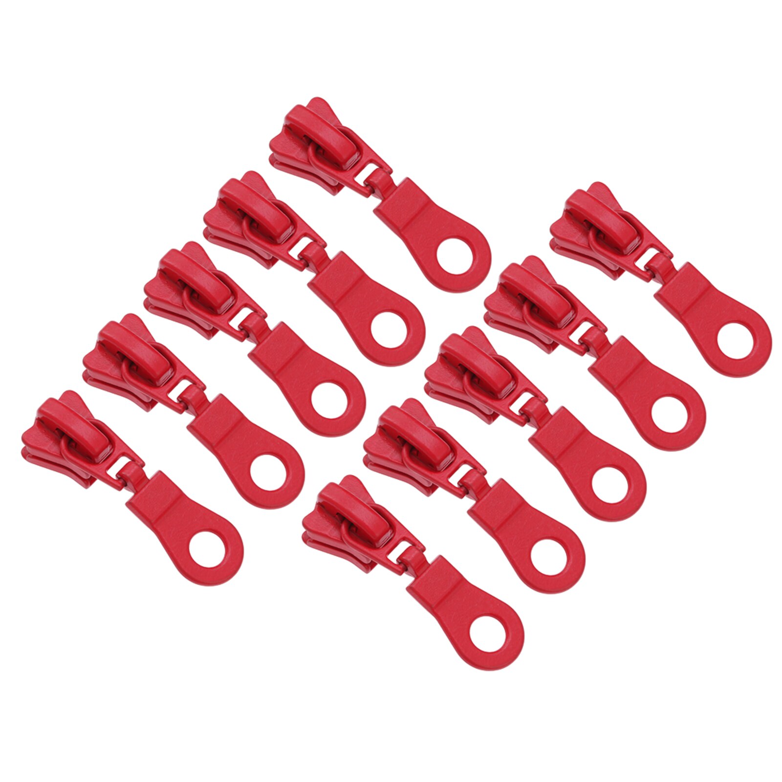 10/11Stck 40*12mm Zink-legierung Reißverschluss Schieberegler Metall Reißverschluss Schieberegler Reißverschlüsse Kopf DIY Koffer Kleidung tasche Reparatur NäHenne Zubehör: rot 10Stck