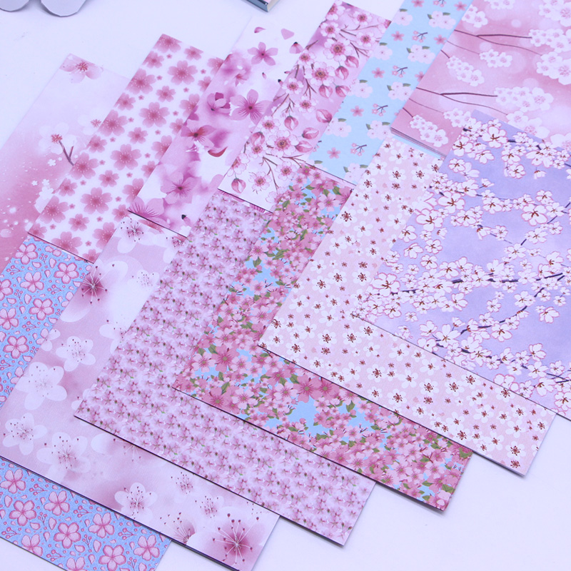 50 kpl 15cm neliönmuotoista origamipaperia kaksipuoleinen kukka taitettava sakura askartelupaperit lasten käsintehdyt tee-se-itse scrapbooking askartelukoristeet