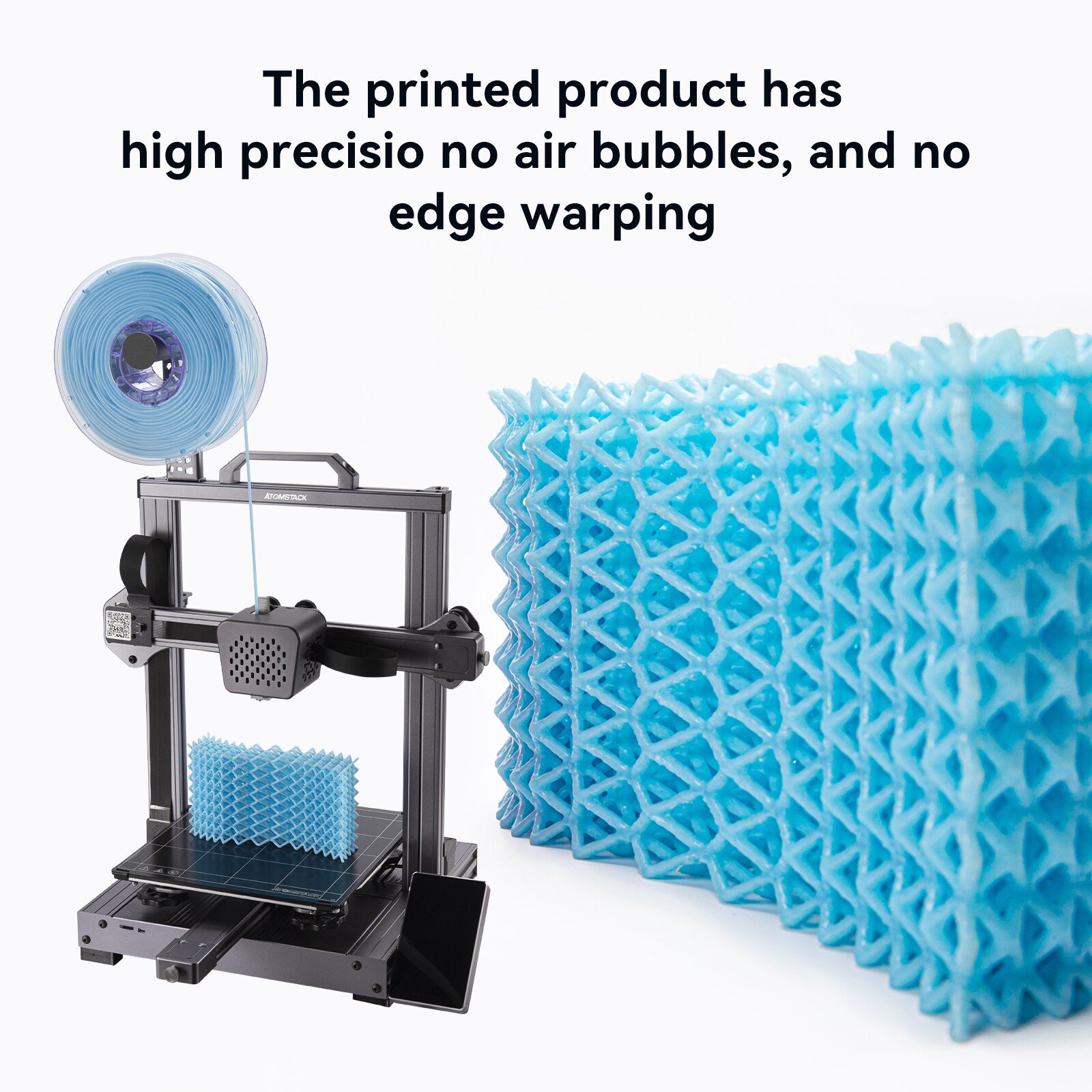 2X ATOMSTACK TPR 3D Printer Filament 2.85mm Diameter Flexible Rubber 1KG Spool (2.2lbs) Consumables 3D Printing Material Supply