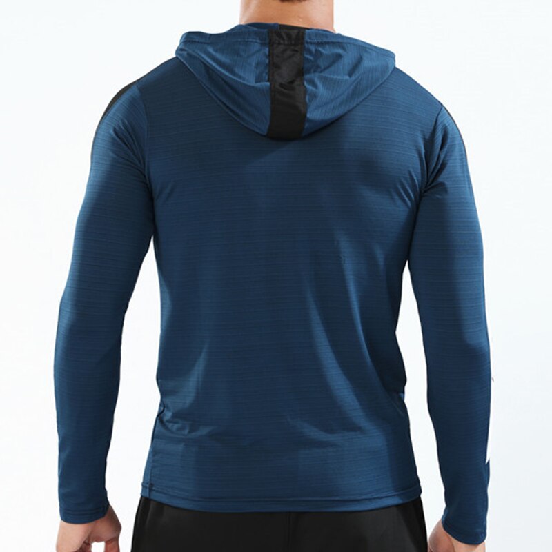 Wosawe herr ourdoor joggingjackor cykeljackor löparjackor fitness sport kappa huva tight hoodie gym fotboll träning