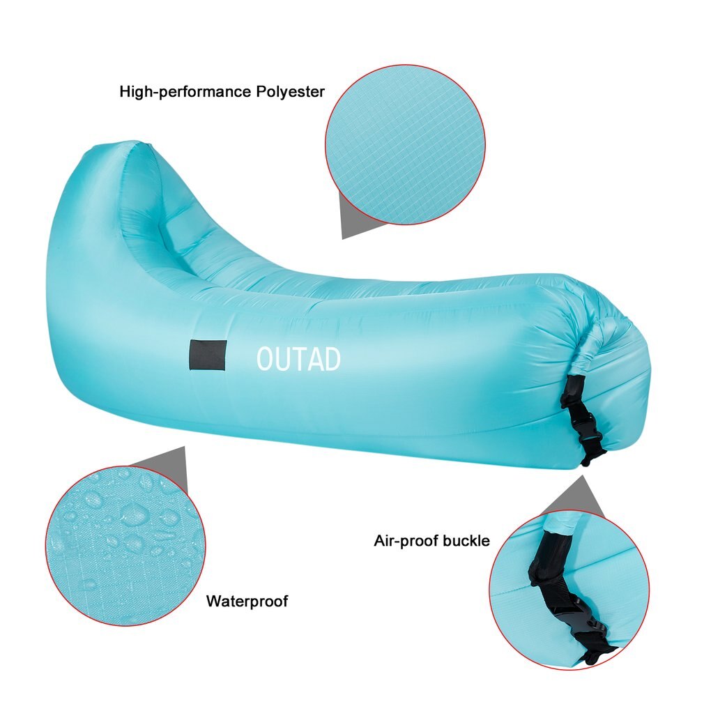 Kanapa wypełniona fasolkami nadmuchiwany dmuchany fotel sofa lekki śpiwór plażowy hamak powietrzny składany szybka sofa dmuchana na plażę