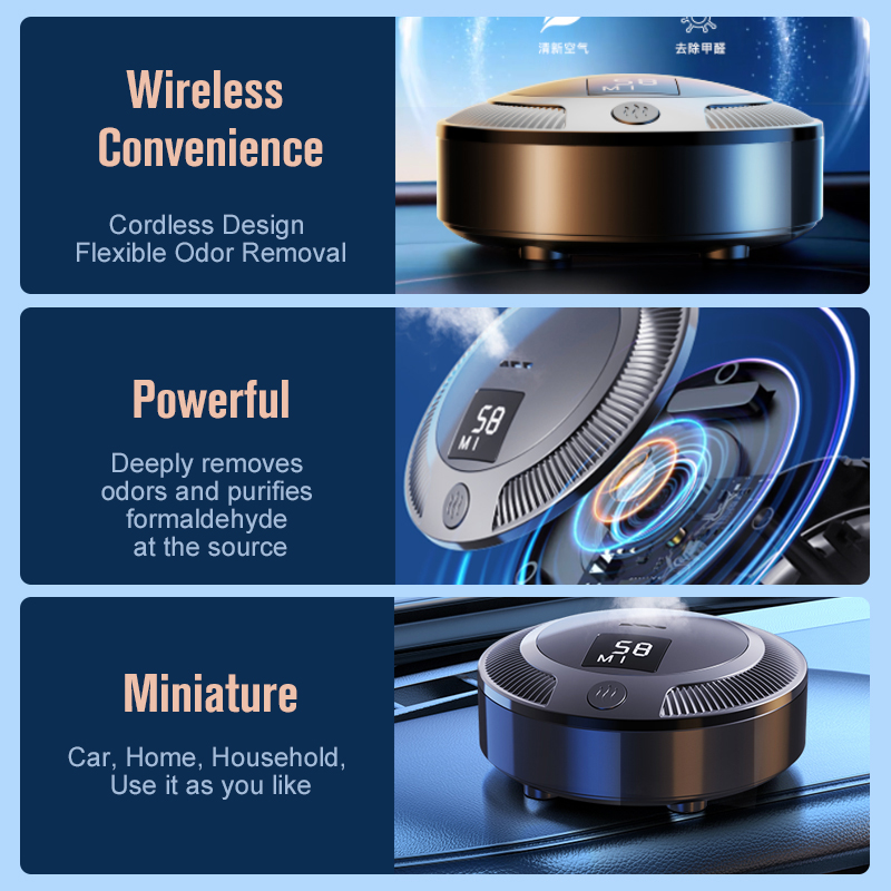 Car air purifier digital deodorizer ozone strong sterilization in addition to formaldehyde smog odor small .
