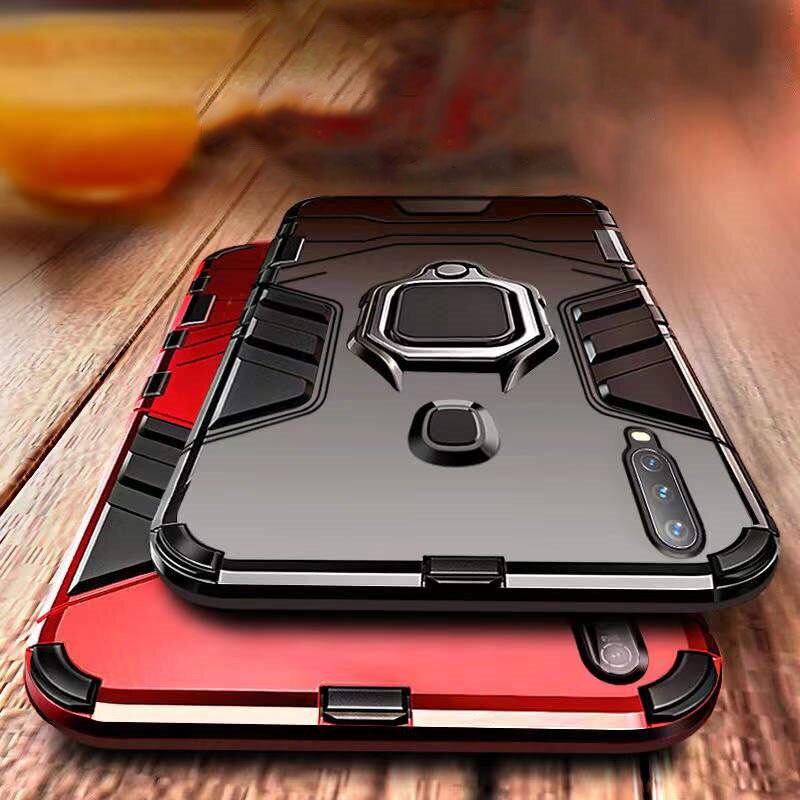 Voor Honor 20 Lite Case Voor Honor 20 Lite MAR-LX1H Armor Cover Finger Ring Holder Case Voor Huawei Honor 10i 10 Ik Shockproof Cover