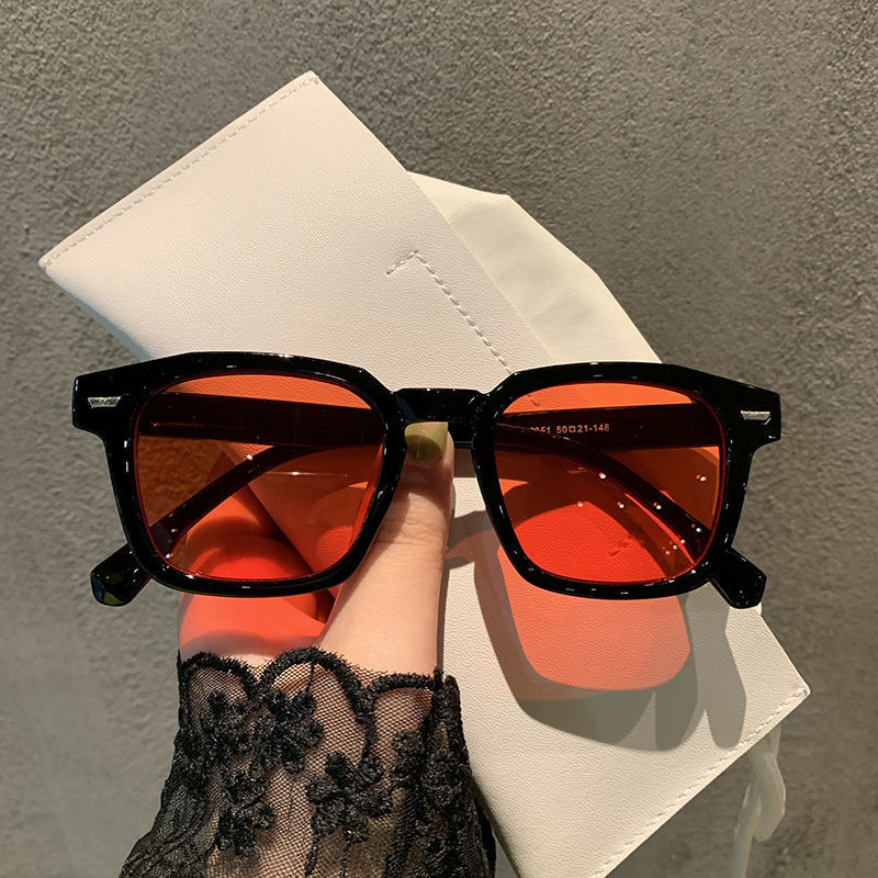 Unisex Rectangle Vintage Sunglasses Retro Sun Glasses Female Lady Eyeglass Cat Eye Casual Goggles UV400: Red