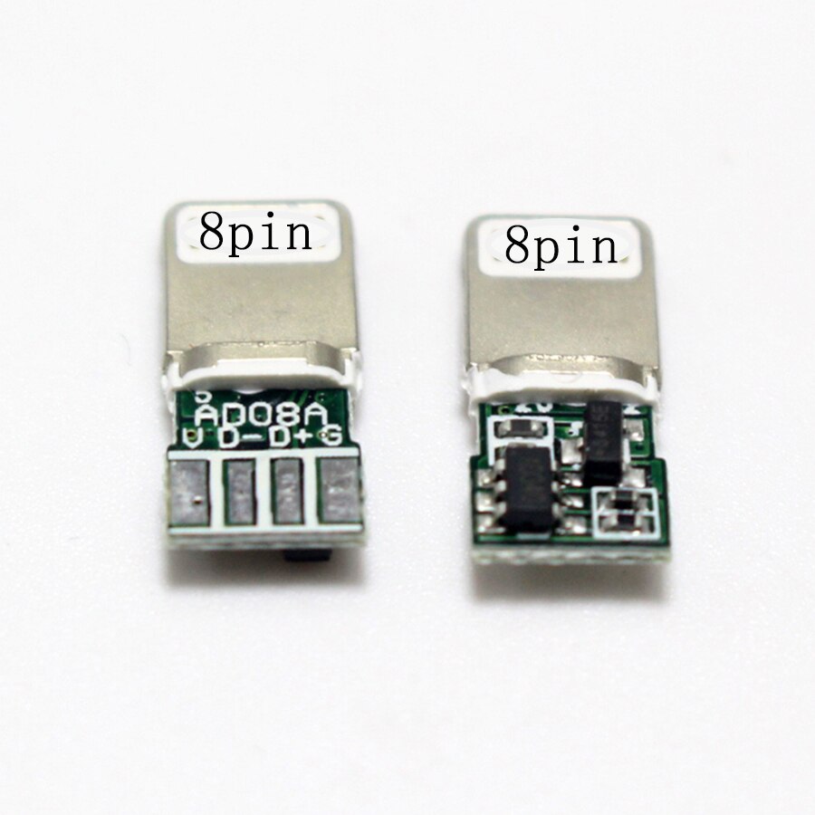 4 st 8 -polig hankontakt usb-kontakt 8p självreparerande svetsadapter adapter för iphone 8 9 10 6 plus xr: 001