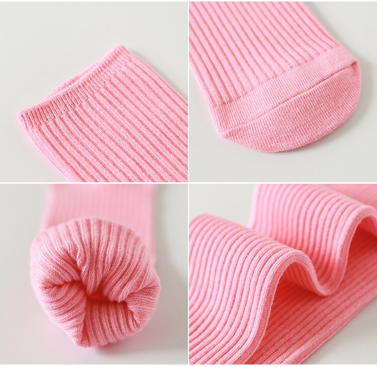 10 colori. Calzini alti al ginocchio Color caramella per bambini. Calzini lunghi per bambini in morbido cotone. Calzino lavorato a maglia per bambini 12T