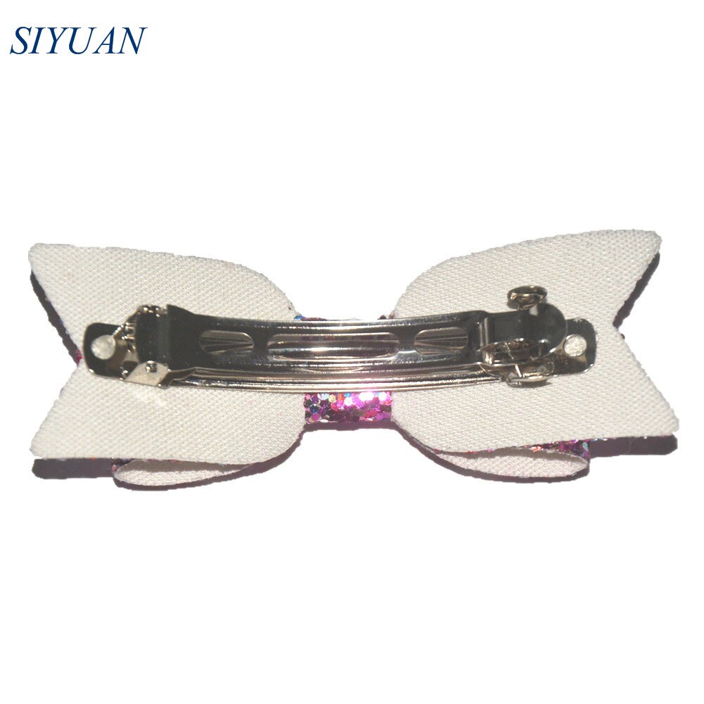Lot de 50 épingles à cheveux en cuir pailleté brodé à 3- couches de 3.5*1.2 cm pour mère et enfant, accessoires pour cheveux de fille, hdj 120: Avec grand clip