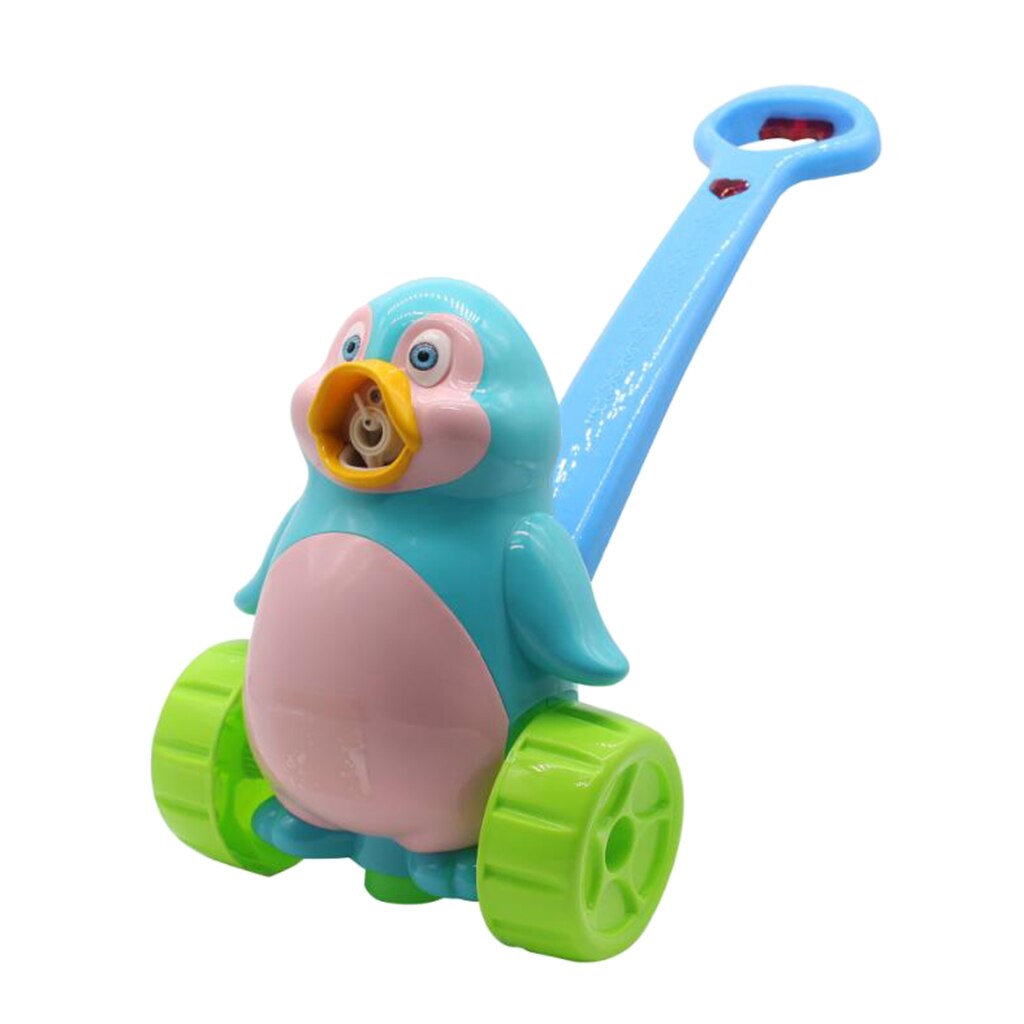 Blase Gebläse Maschine Rasen Spiele Outdoor Push Spielzeug für Baby Kinder Kleinkinder: Blue Penguin