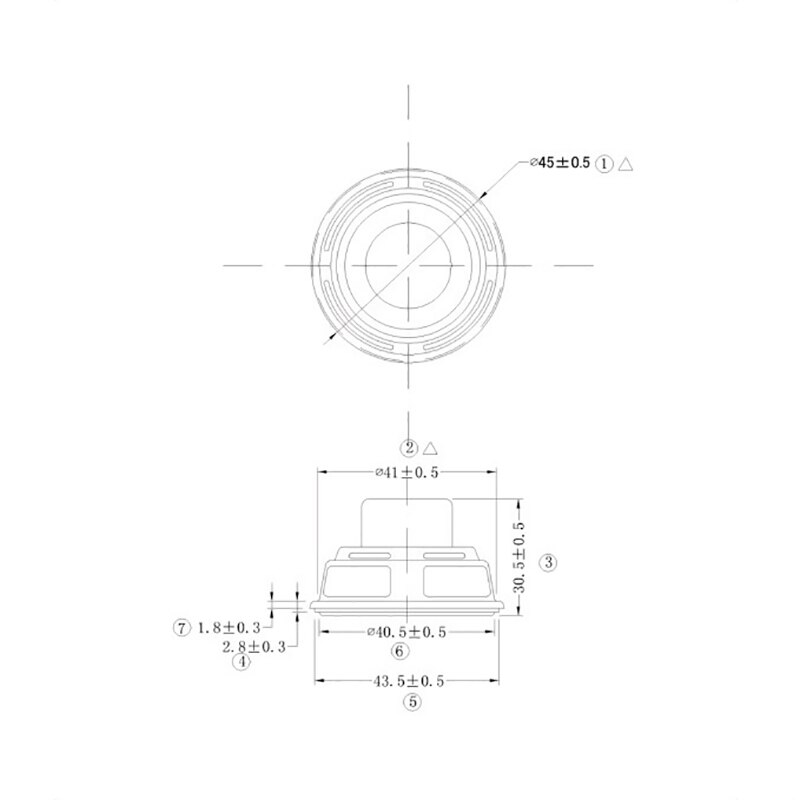 1PCS Full Range Speaker 45mm 18 core 4 ohm 8 W NdFeB magnetic full frequency speaker DIY Portable Bluetooth Speaker