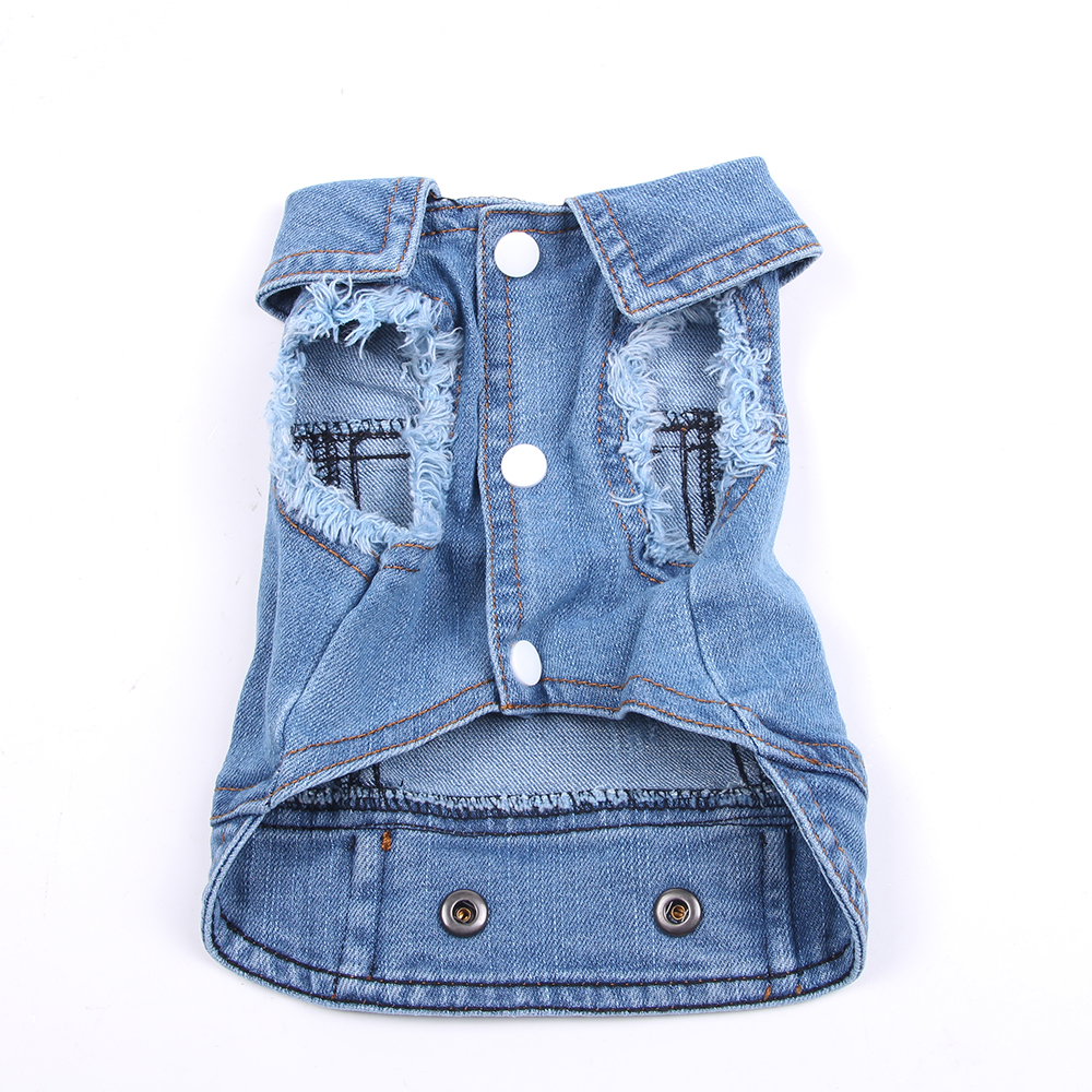 Xksrwe Honden En Katten Jean Jacket Vest Poot Pet Puppy Denim Jas Lente/Herfst Kleding Kleding 6 Maten