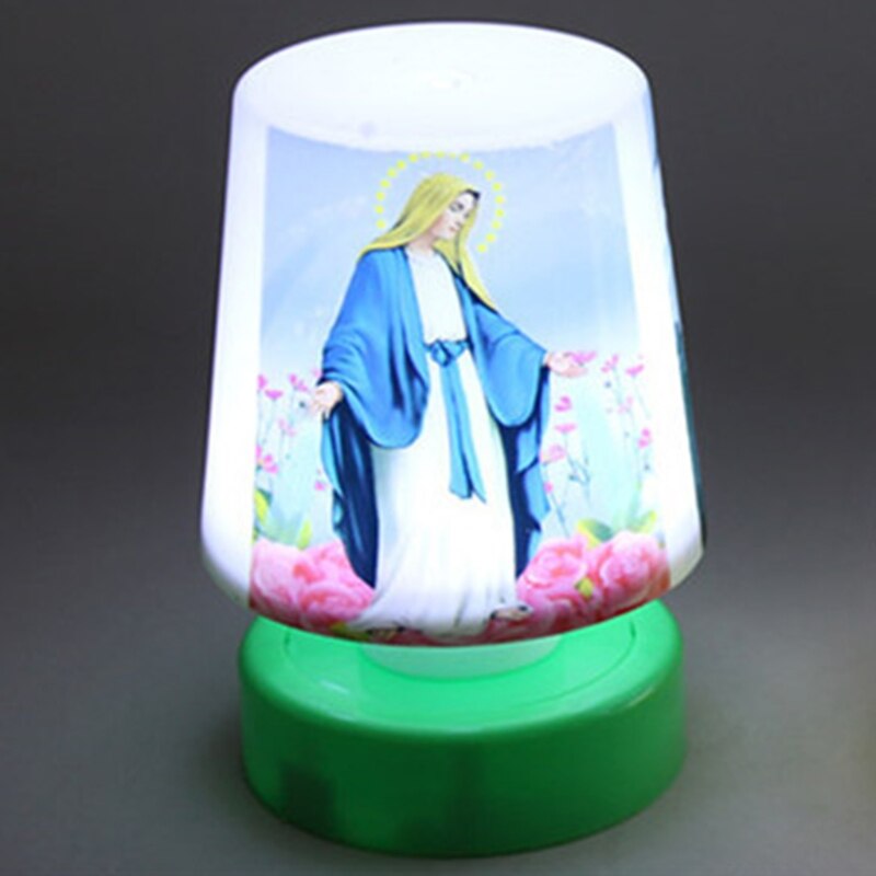 Weihnachten Krippe Drucken Mini Nachtlicht Batterie angetrieben Jesus Christus Christian Nacht Schreibtisch LED Lampe Kirche Dekor