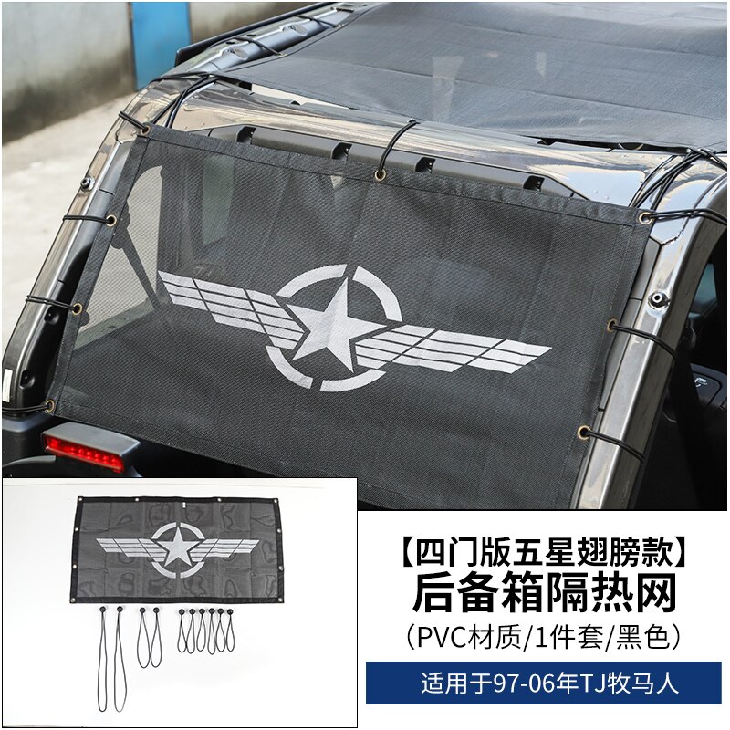 Lit de voyage de voiture pour Jeep Wrangler TJ 1997-2006 repos extérieur lit de voyage lit de voiture net Wrangler TJ modification fournitures: Jaune