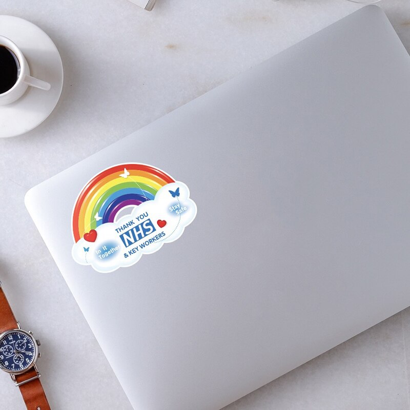 Thank You NHS Rainbow Sticker For Laptop Car Decoration Stickers