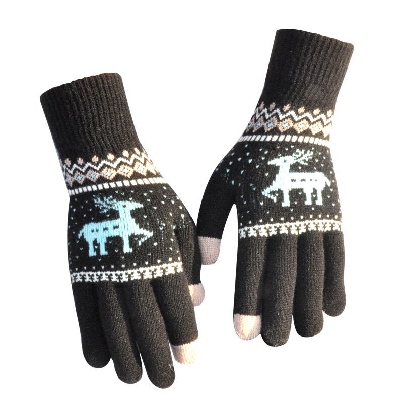 Wecute Winter Warm Handschoenen Over 12 Jaar Kind Tiener Kerst Handschoenen Festival Persoonlijkheid Elanden Voegen Fluwelen Warm Te Houden
