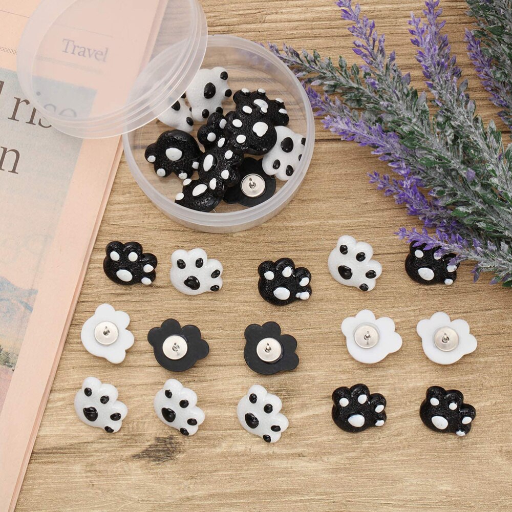 Boîte de 25 pièces de punaises à griffes d'ours Chic, petite épingle à dessin créative