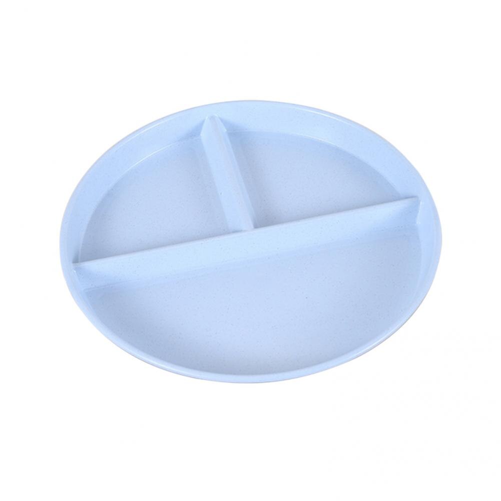 PP Practical Divided Round Food Serving Dish Lightweight Food Storage Dish Stackable for Adults