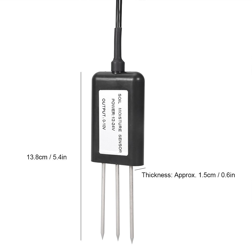 0-10V 2-In-1 Soil Temperature Humidity Sensor Soil Moisture Sensor Transmitter ABS 316 Stainless Steel