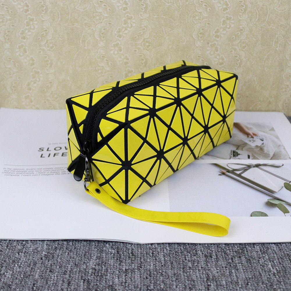luxus Geometrische Kupplung Geldbörsen Frauen Handtaschen Große Kapazität Lange Gefaltet machen-hoch Taschen Damen Abend Klappe Tasche: Gelb