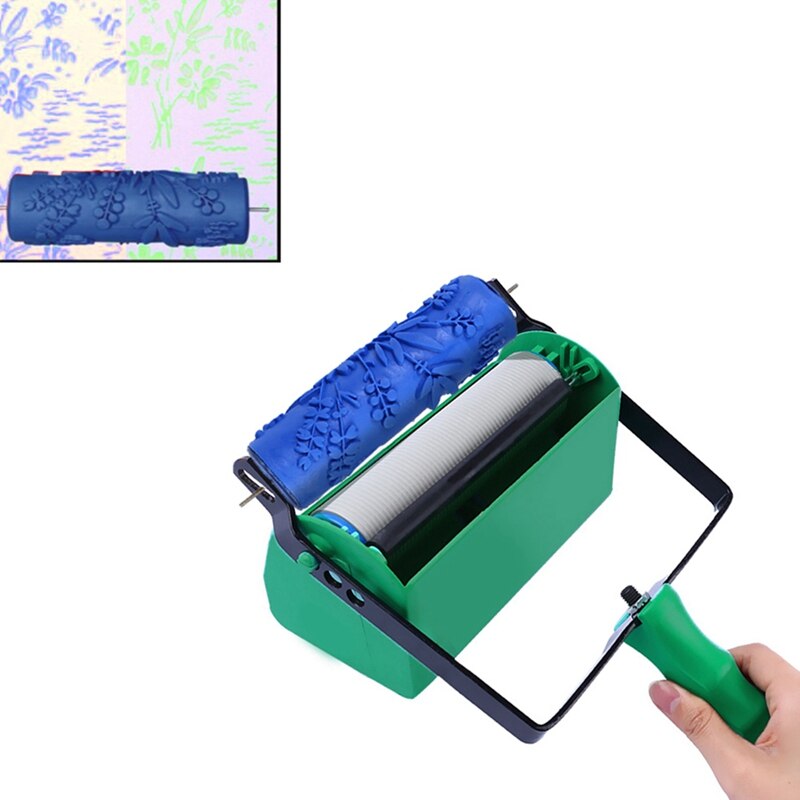 Hushållsfärg roller pensel diy vägg roller pensel mjukt gummihuvud cirkel parallell rand