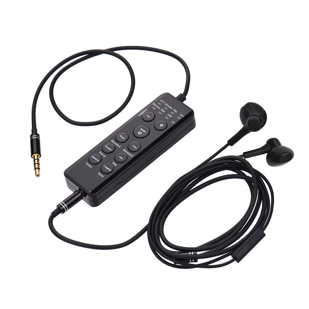 Voice Changeable Smart BT Sound Card Headset with 7 Sound Effects 10 Special Effects Built-in DSP Digital Reverb Sound Function