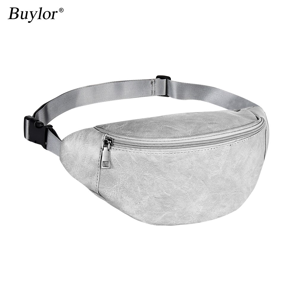 Buylor Fanny Pack Women's Belt Bag PU Leather Waist Bag Hip Bumbag Men Waterproof Chest Bag Casual Waist Pack for Outdoors