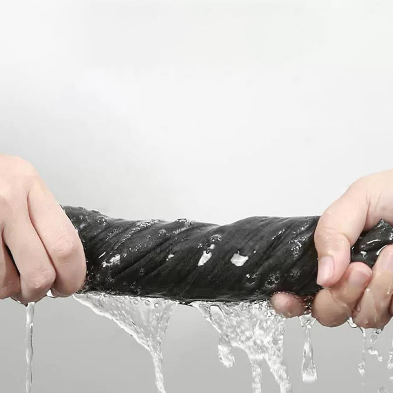 Paño de limpieza mágico grueso negro para vidrio, paño de limpieza de microfibra reutilizable sin rayas, toallas multiusos para vidrio de ventanas