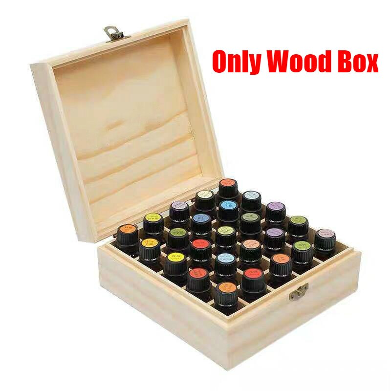 DoTERRA-caja de madera del almacenaje de aceite esencial, 25 compartimentos de almacenamiento, 15ML, 24 + 1 compartimiento, caja con pantalla de aceite esencial: Type C No Logo