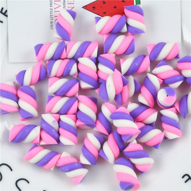 10Pcs Cotton Candy Charms for Slime DIY Polymer Bead Filler Addition Slime Accessories Toys Lizun Modeling Clay Kit for Children: B