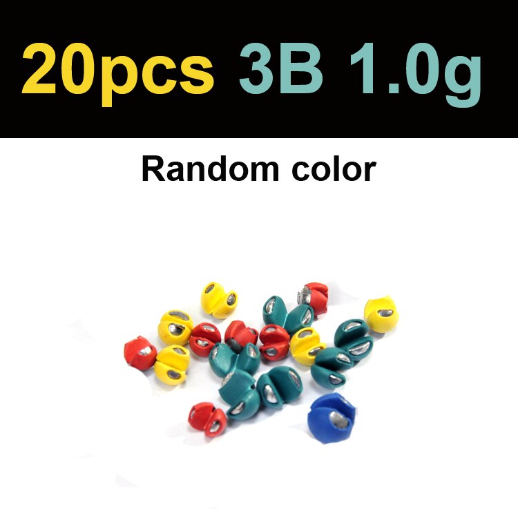 Aparejo de pesca de plomo con revestimiento de goma, aparejos de pesca de carpa, con plomo dividido reutilizable, 20 Uds.: 3B 20PCS