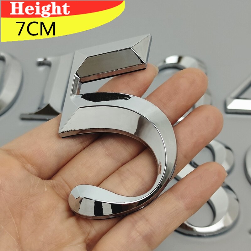 7CM Self Adhesive 3D Number Stickers Room House Number Plate Sign for Home Apartment Cabinet Table Mailbox Outdoor Door Numbers
