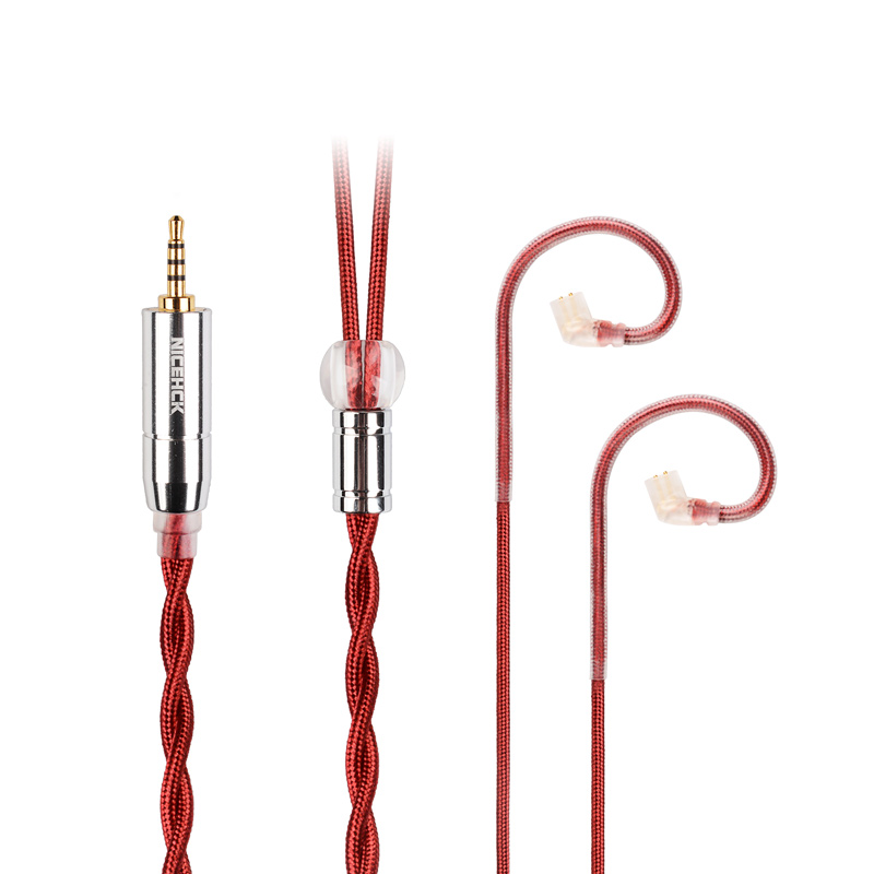 NICEHCK RedAg 4N Cable Coaxial de auriculares HiFi de plata pura MMCX QDC 2 pines para HOLA Zero KATO Aria LAN Cadenza tangzu fudu CHU II: Gris oscuro