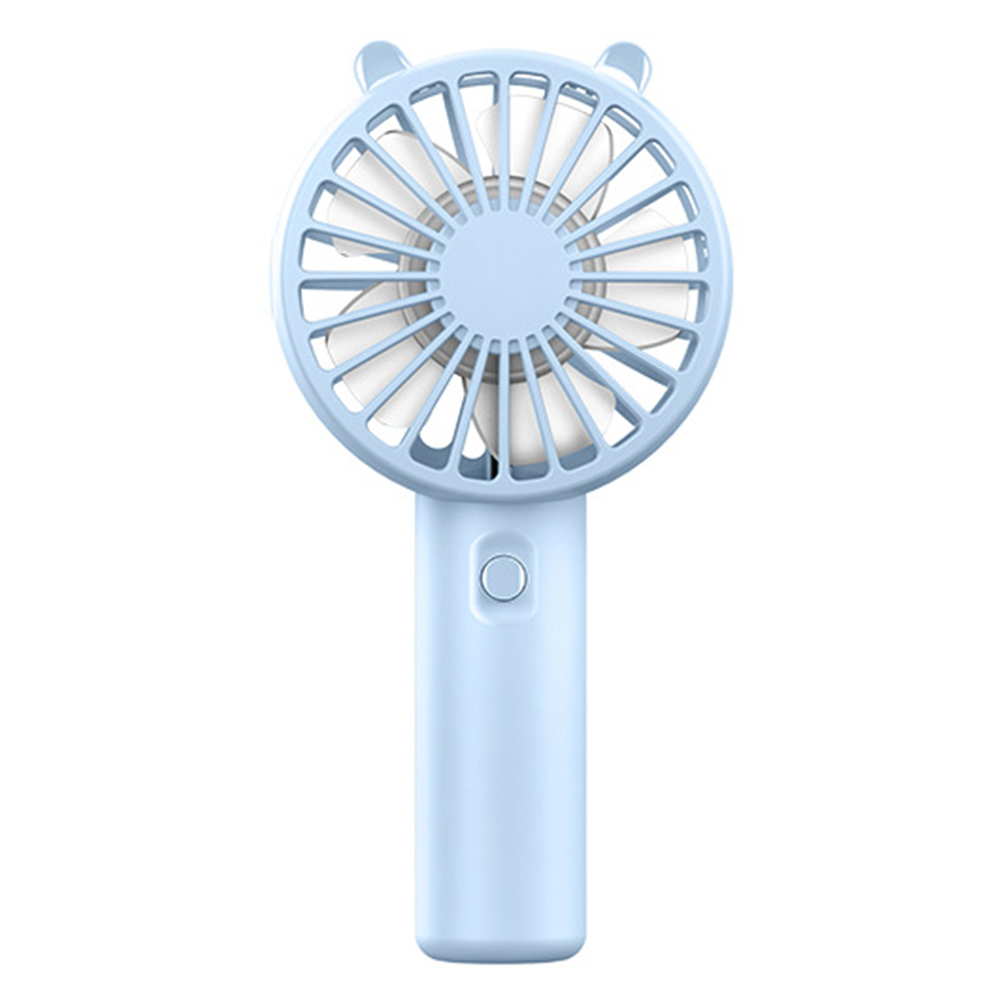 Portable Handheld Fan USB Rechargeable 300mAh Eyelash Mute Cooler Small Cooling Fan for Student Dormitory Office: Blue