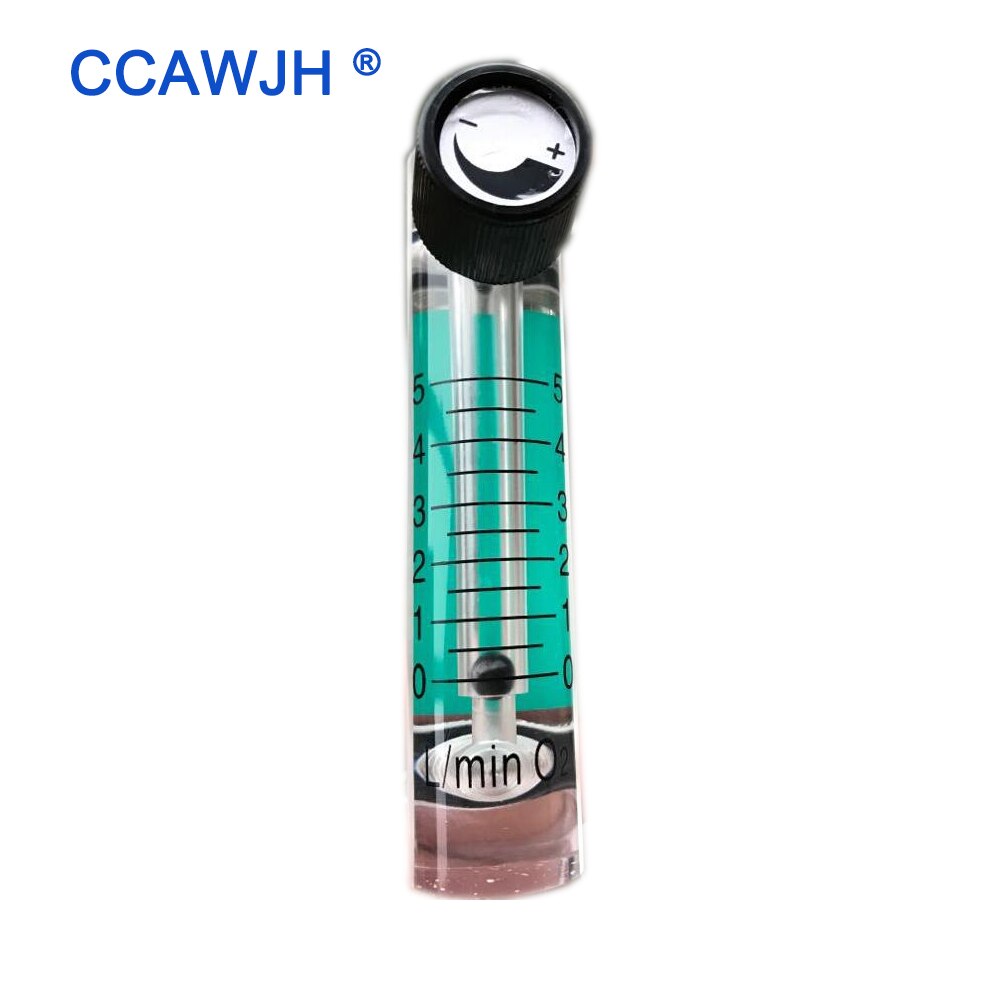0-5L Panel Oxygen Flow Meter Total Length 106mm Copper Connection Male OD 8mm +