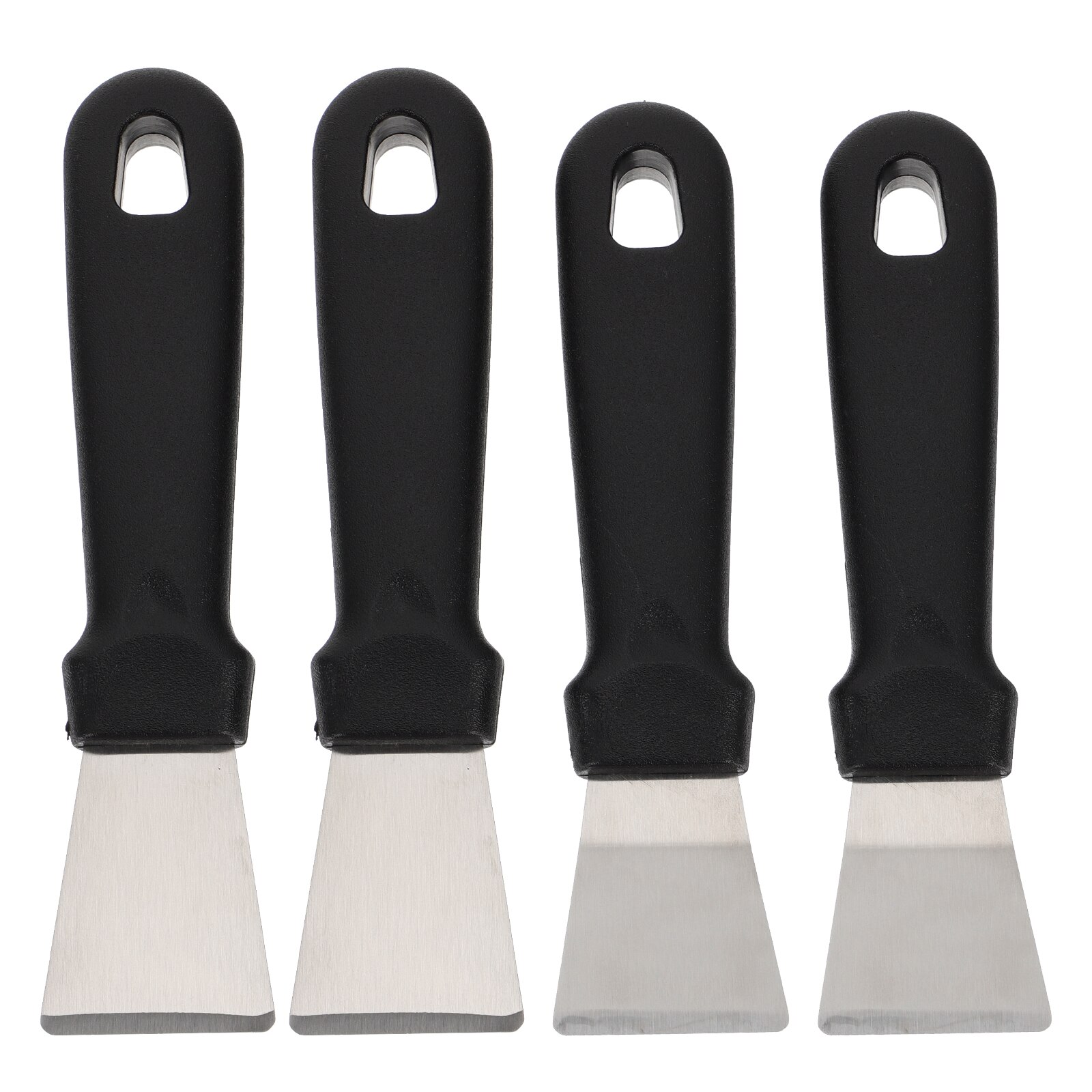 4PCS Refrigerator Ice Shovel Stainless Steel Ice Removal Shovel Defroster: Black