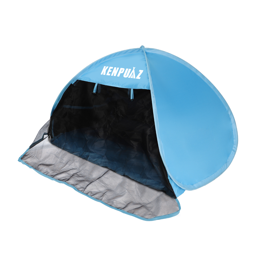 Zelte Tragbare Einfach Falten drinnen draussen Setzen Schlaf Camping Wasserdichte Kopf Sonnenschirm Schatten Licht Zelt Auf Bett: Blau