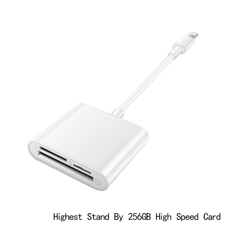 Lector de tarjetas para tarjeta micro SD TF CF, tarjeta A Lightning, cámara inteligente, adaptador de tarjeta de memoria SD para iPhone, iPod, Apple, uso de tarjetas de memoria