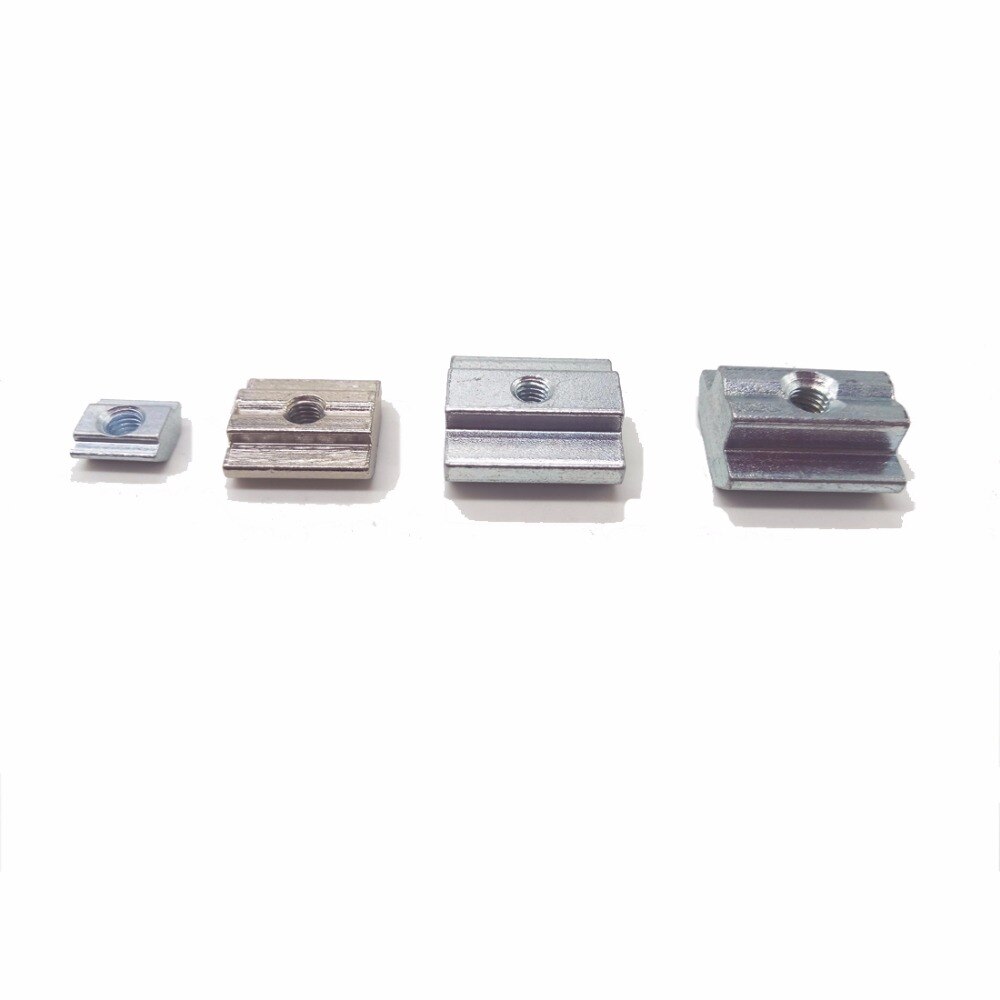 Écrou coulissant en T plaque revêtue de Zinc | /3030/4040/4545 série M3/M4/M5/M6/M8/M10 fil aluminium 10 pièces