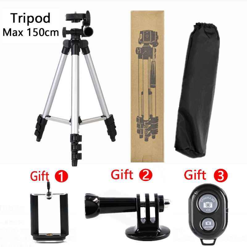 150cm Camera Tripod Portable Phone Tripode With Remote Control for SmartPhone Gopro Compact Video Camera Travel Mobile Tripod