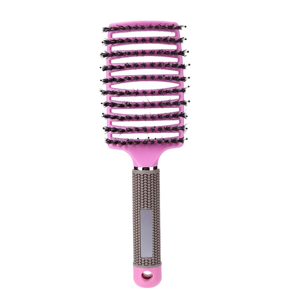 Meisjes Haar Hoofdhuid Massage Kam Haarborstel Varkenshaar Nylon Vrouwen Nat Krullend Ontwarren Haar Borstel Voor Salon Kappers Styling Tools: 08