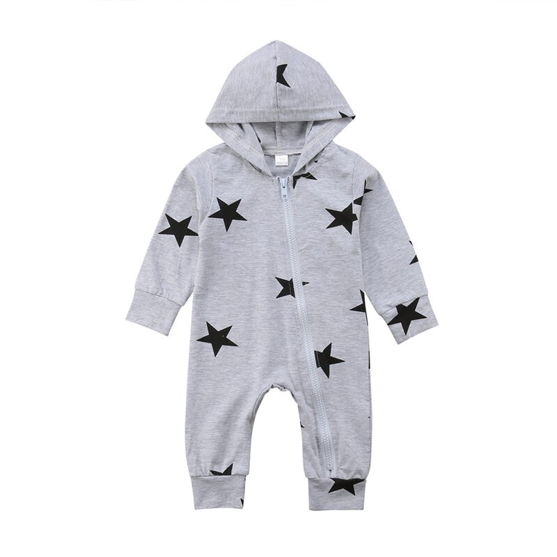 Baby Baby Boy Romper Peuter Kid Kleding Pasgeboren Lange Mouw Hooded Romoper Rits Jumpsuit Katoenen Pyjama Kinderen Kleding