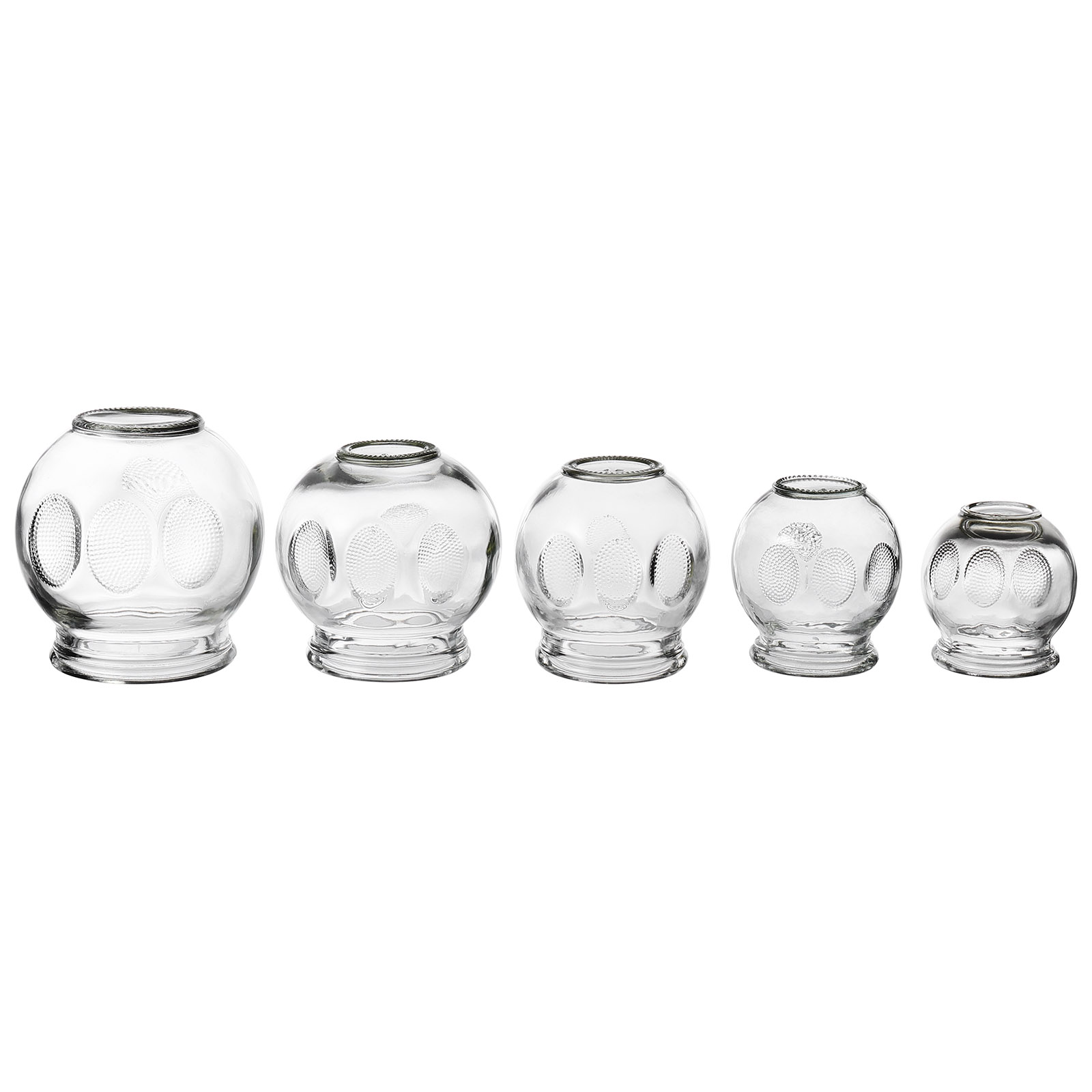 5 Pcs Glass Cupping Therapy Device Cupping Cups Fire Glass Cuppings