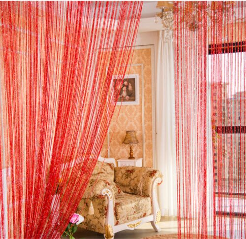 Tira de cortina para puerta con flecos, cortina para puerta, divisor para habitación, decoración de borlas: a