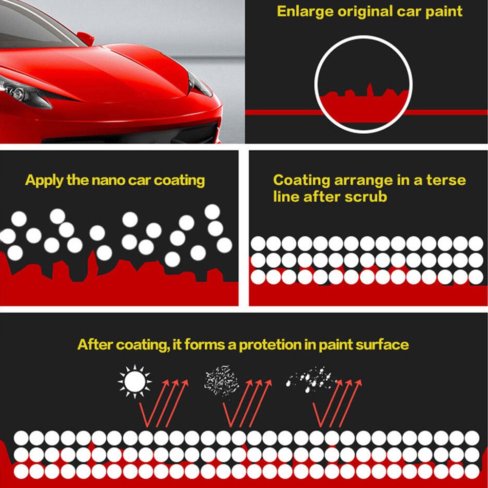 50% SALES!30ml 9H Ceramic Liquid Car Glass Coating Auto Hydrophobic Polishing Paint Care