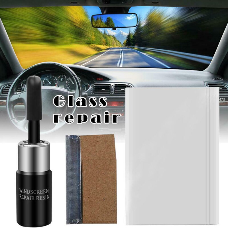 Bil forrude forrude glas reparation harpiks kit auto køretøj vindue fix værktøj reparation  j8 #3