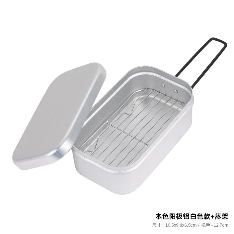 Aluminum Camping Travel Equipment Cookware Outdoor Picnic Accessories Camping Cookware Rice Cooker Vajilla Camping Outdoor Items: Style 4