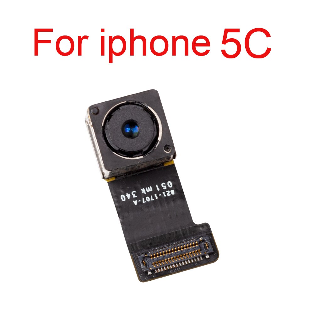 1 pces voltar câmera traseira com flash módulo sensor cabo flexível para iphone 5 5S 5c se 6s 7 8 plus câmera traseira com testado bem: For iphone 5C