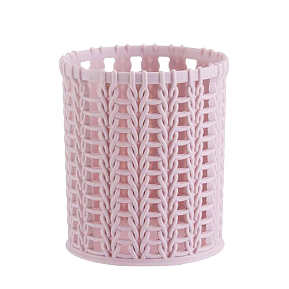 Panier compact en plastique pour cuisine, salle de bain, bureau, organisateur de bureau, porte-stylo, trousse à crayons pour employé de bureau ou étudiant  a30: Rose