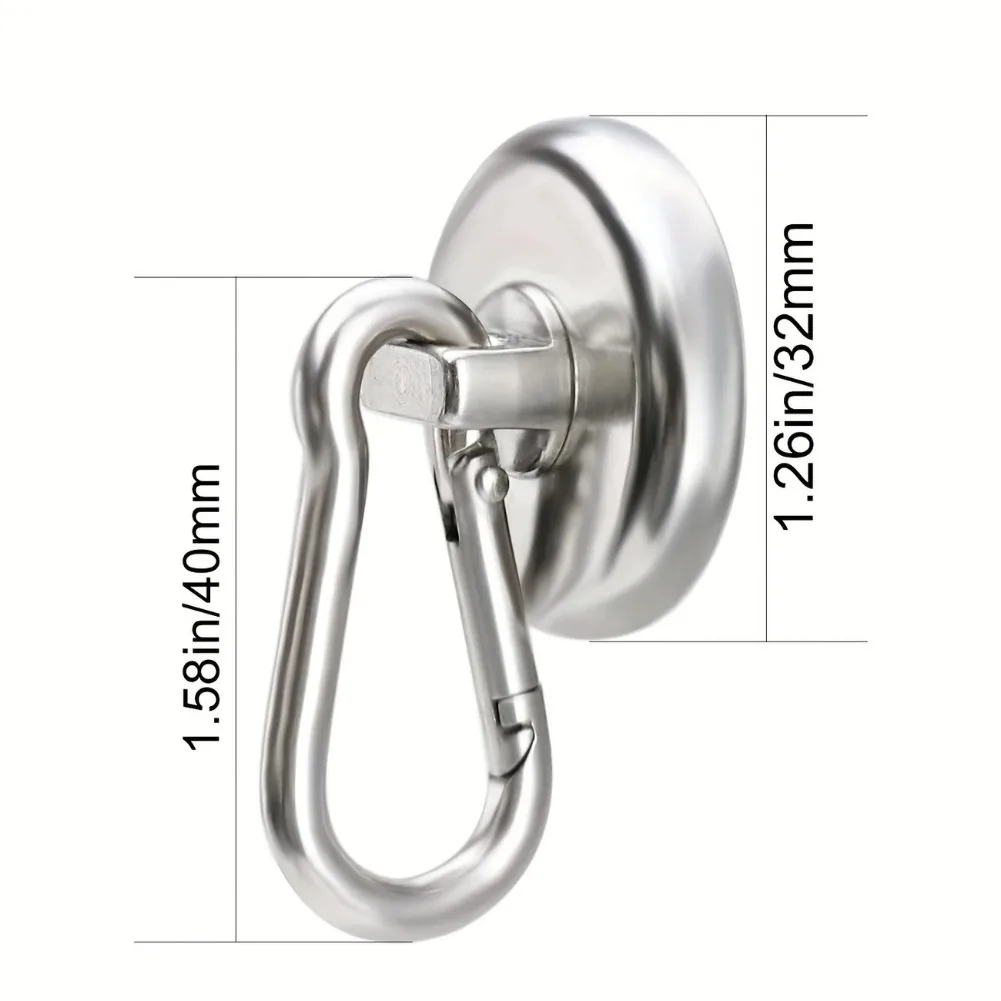 2-10 stuks magnetische haken zware magneet met draaibare karabijnhaak magneet karabijnhaak voor binnen/buiten hangende tas keuken